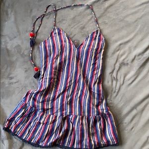 Ale by Alessandra Boho mini dress Pom Poms